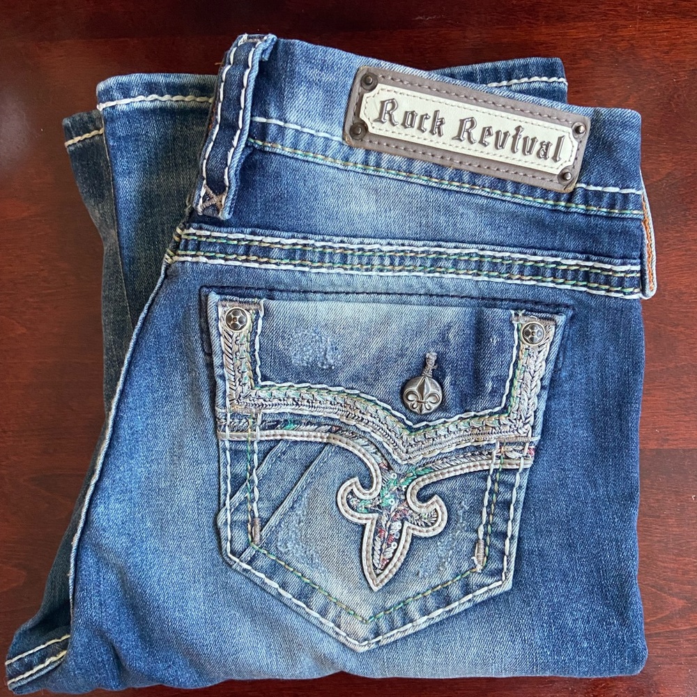 Women’s Sz 32 Rock Revival Hyero Bootcut Jeans